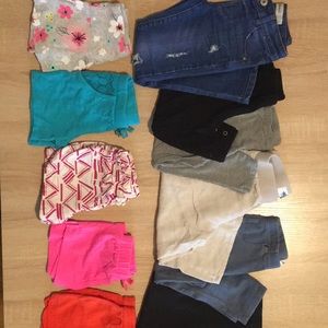 Girls Size 4 bottoms: skort, shorts, pants